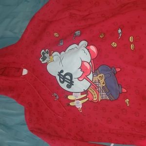 Mr. Crabs (from SpongeBob square pants show) hooded pull over sweat shirt